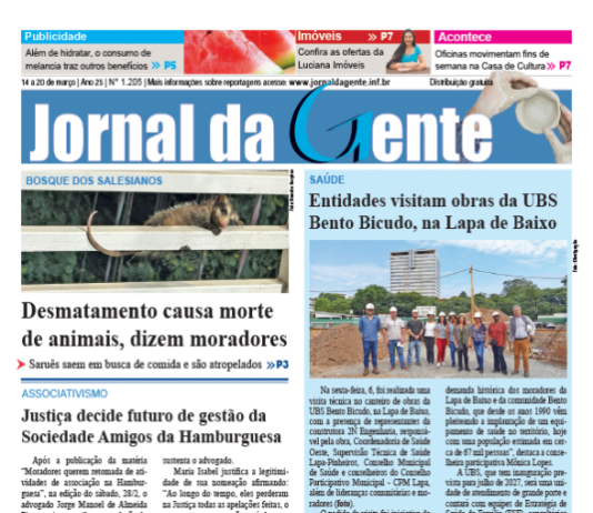 Jornal da Gente – Edição 1205 – 14 a 20 de março de 2026