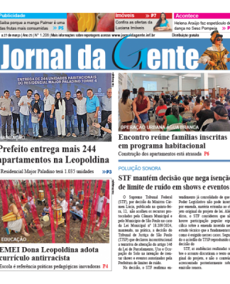 Jornal da Gente – Edição 1206 – 21 a 27 de março de 2026
