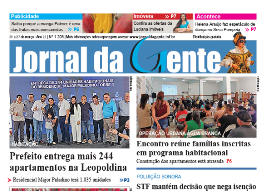 Jornal da Gente – Edição 1206 – 21 a 27 de março de 2026