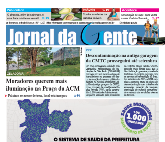 Jornal da Gente – Edição 1207 – 28 de março a 3 de abril de 2026