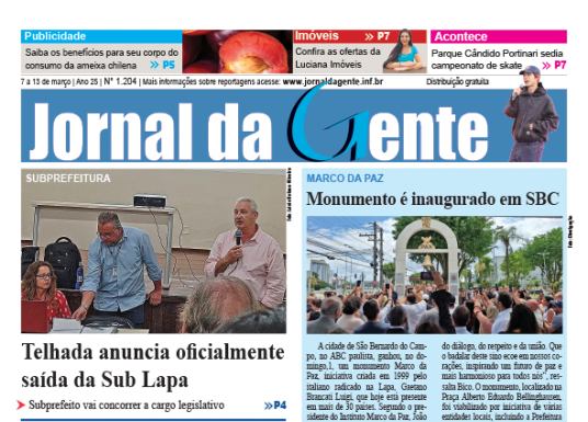 Jornal da Gente – Edição 1204 – 7 a 13 de março de 2026