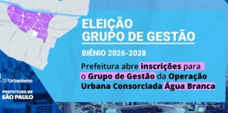 Inscrições para eleição do Grupo de Gestão da Operação Urbana Água Branca (2026–2028) se encerram nesta sexta-feira