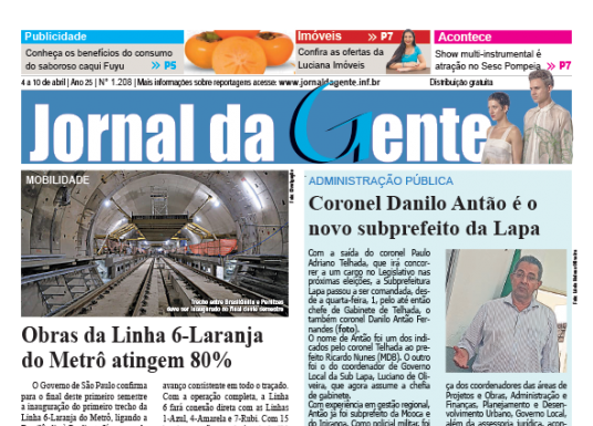 Jornal da Gente – Edição 1208 – 4 a 10 de abril de 2026