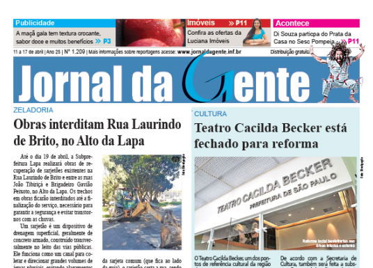 Jornal da Gente – Edição 1209 – 11 a 17 de abril de 2026