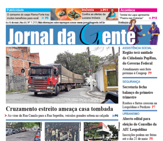 Jornal da Gente – Edição 1213 – 9 a 15 de maio de 2026