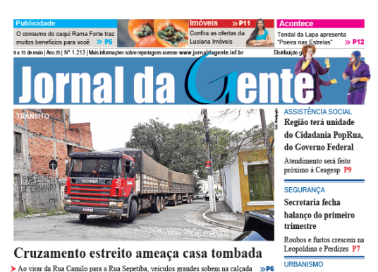 Jornal da Gente – Edição 1213 – 9 a 15 de maio de 2026