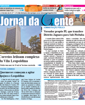 Jornal da Gente – Edição 1215 – 23 a 29 de maio de 2026