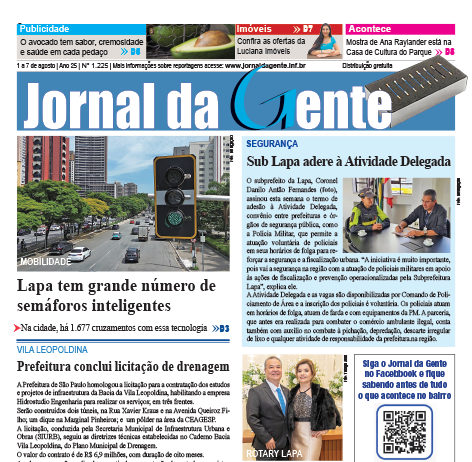 Jornal da Gente – Edição 1225 – 1 a 7 de agosto de 2026