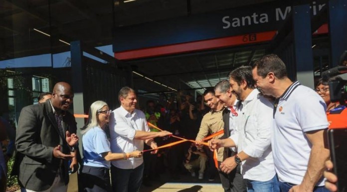 Com a presença de Ricardo Nunes, Tarcísio de Freitas inaugura trecho da Linha 6 do Metrô