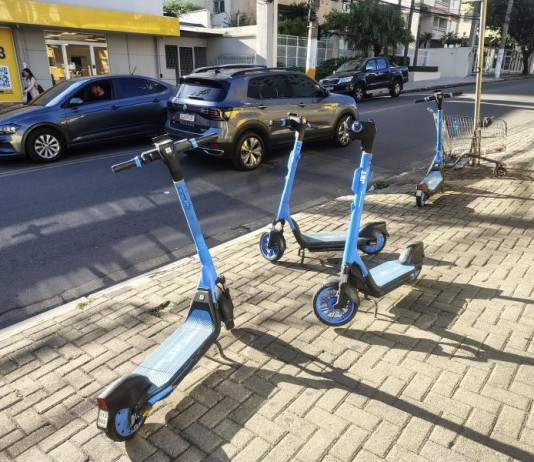 Patinetes elétricos de aluguel “invadem” Lapa e região
