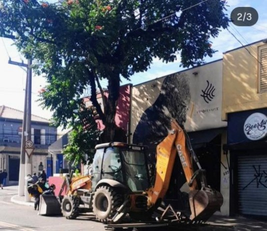 Sub Lapa remove parklet na Rua Nanuque