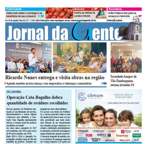 Jornal da Gente – Edição 1226 – 8 a 14 de agosto de 2026