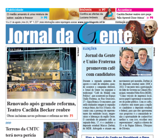 Jornal da Gente – Edição 1227 – 15 a 21 de agosto de 2026