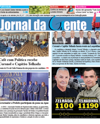 Jornal da Gente – Edição 1229 – 29 de agosto a 4 de setembro de 2026