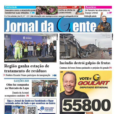 Jornal da Gente – Edição 1231 – 12 a 18 de setembro de 2026